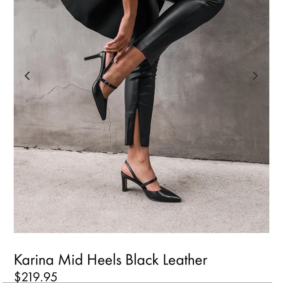 Jo Mercer Shoes - JO MERCER Karina Mid Heels Black Leather - Size 38